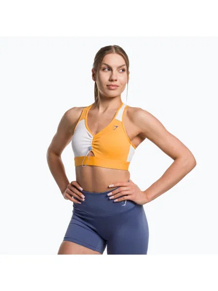 Olcsóbban. Gymshark Pulse Sports barack narancssárga/fehér fitness melltartó. Méret: XXL fehér