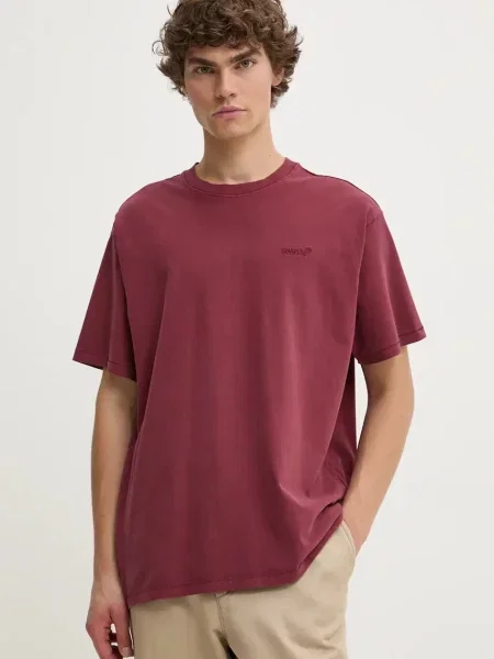 Тениска Levi's бордо с десен червено