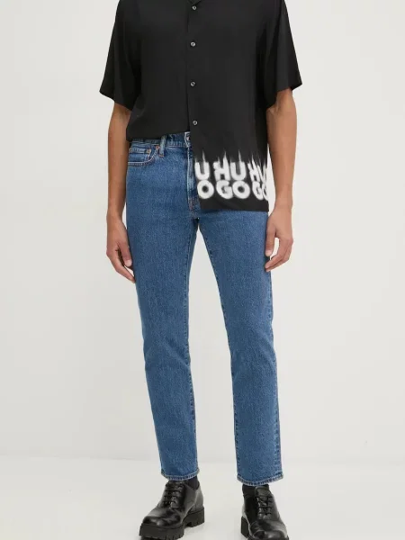 Дънки Abercrombie & Fitch синьо