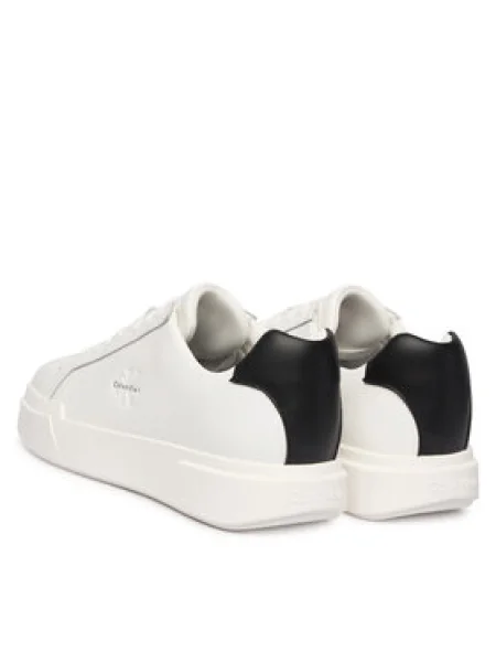 Calvin Klein Sneakersy Chunky Cupsole Laceup Lth biela
