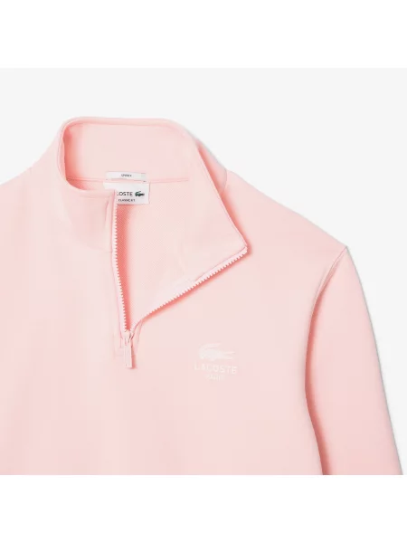 Lacoste Bluza Z Wysokim Kołnierzem różowy