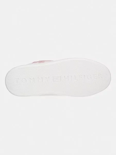 Tommy Hilfiger TH ICON COURT SCRIPT маратонки дамски от кожа бяло