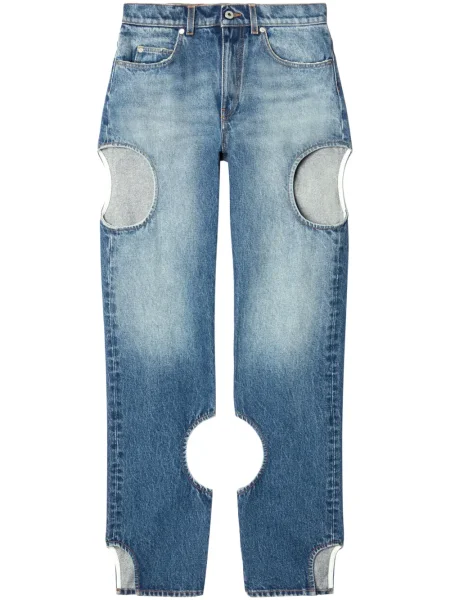 Blugi drepți Off-white alb