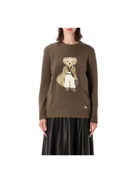 Sweter Ralph Lauren z kaszmiru brązowy