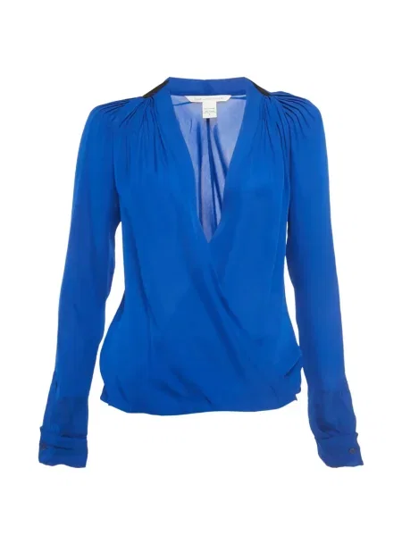 Jedwabna bluzka Dvf Diane Von Furstenberg niebieska