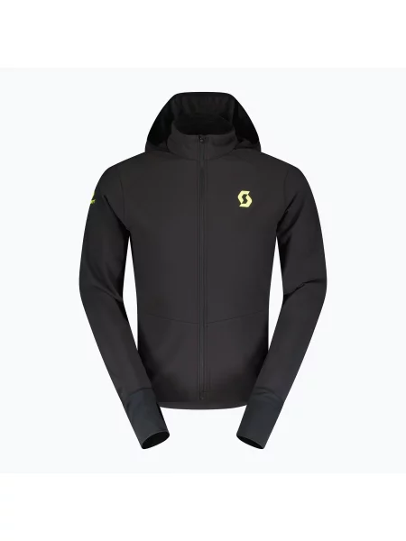 Мъжко яке за бягане SCOTT RC Run Warm черно/жълто черно