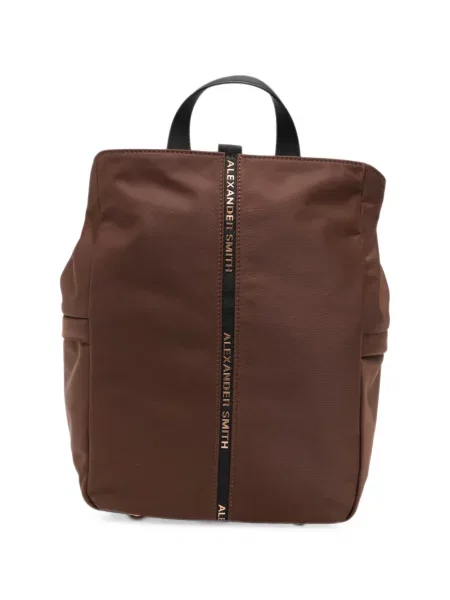Rucsac Alexander Smith din satin cu autograf maro
