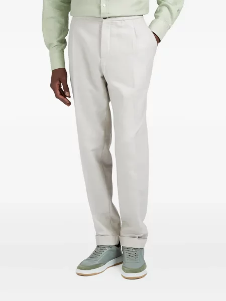 Pantaloni Paul & Shark plisate alb