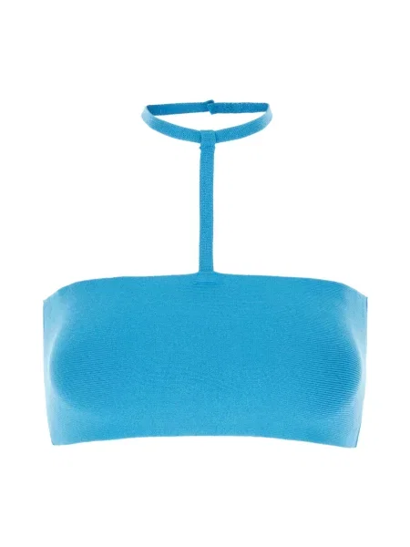 Top Andrea Adamo bez rękawów niebieski