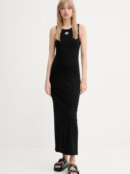 MUNTHE rochie FEZZA maxi mulata negru