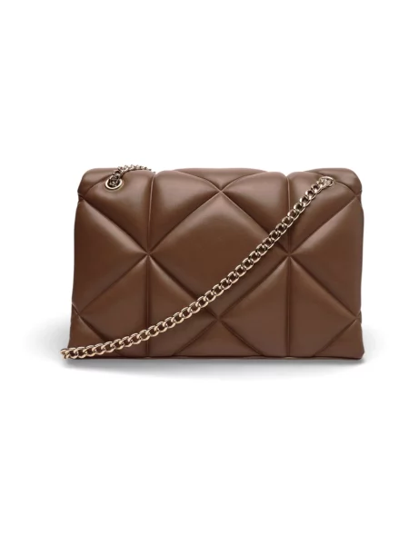 Torebka Love Moschino skórzana brązowa