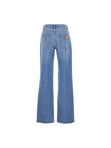 Jeansy straight leg Dolce And Gabbana niebieskie