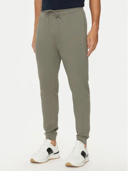 Спортен панталон Boss Orange с меланжов десен зелено