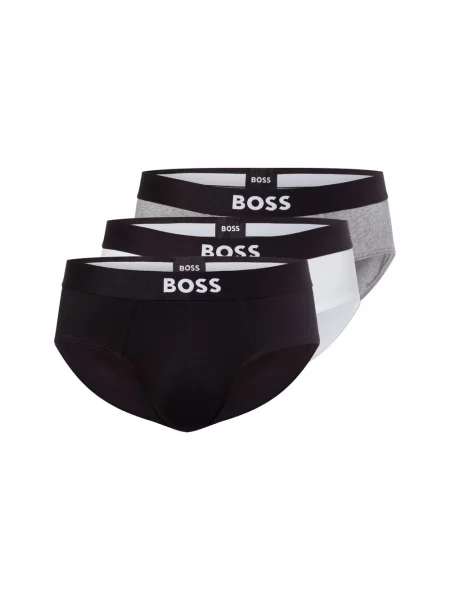 Slipy BOSS One szary czarny 3 sztuki S biały