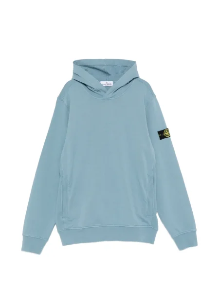 Bluza z kapturem dziecięca Stone Island niebieska