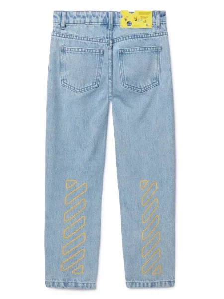 Dětské džíny Off-white bílé