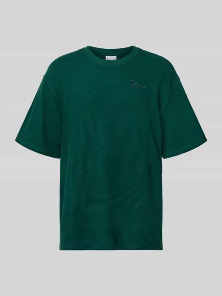 T-shirt o kroju oversized z wyhaftowanym logo Karl Kani zielona