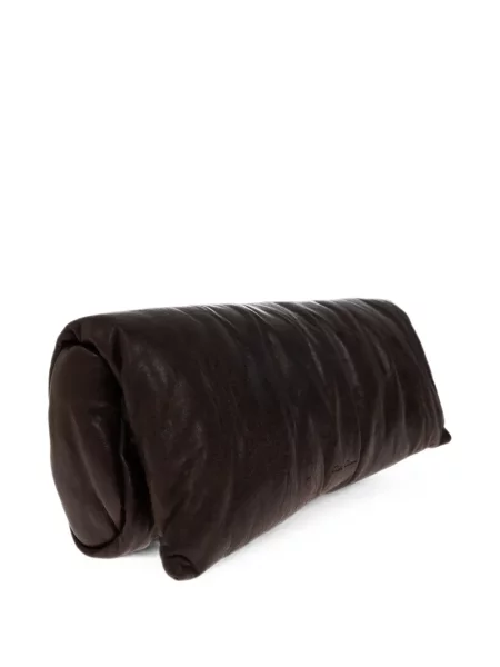 Geantă plic Rick Owens cu autograf maro