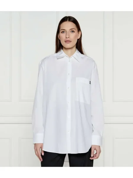 HUGO Cămașă | Oversize fit alb
