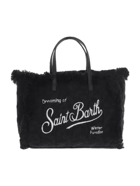 Aksamitna torebka Saint Barth czarna