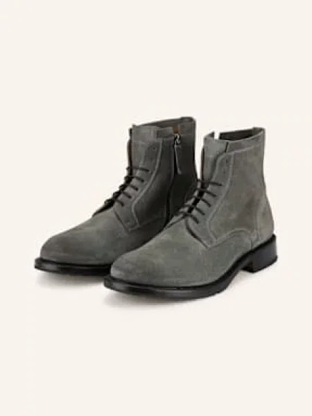 Cordwainer Botki Sznurowane grau szare