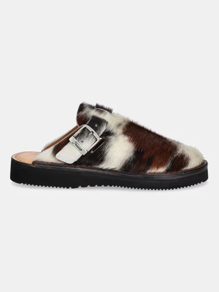 Fracap Mules Μουλάρια δερμάτινα καφέ