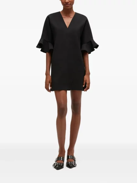 Rochie Ganni cu volane de costum negru