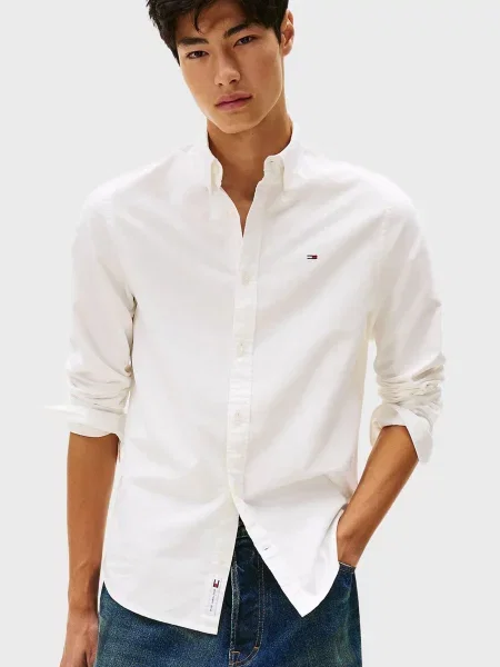 Твілова сорочка Tommy Jeans біла