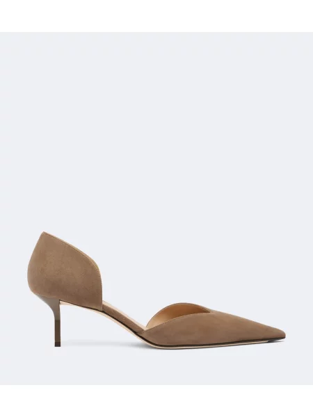Pantofi cu toc Victoria Beckham din piele de căprioară maro