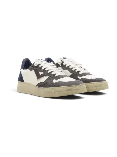 Sneakersy 4b12 skórzane brązowe