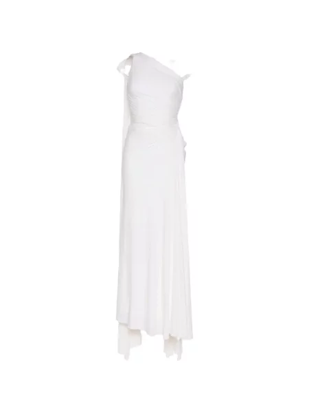 Rochie Herve L. Leroux asimetrică alb