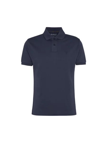 Koszulka polo Barbour klasyczna niebieska
