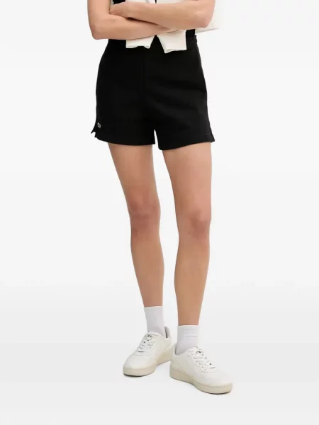 Pantaloni scurți Lacoste din fleece negru