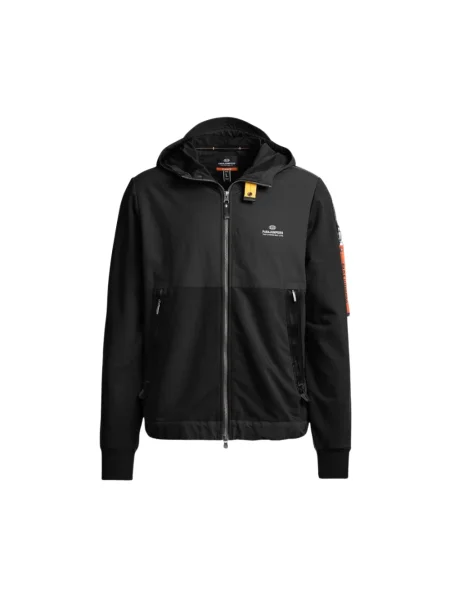 Bluza z kapturem Parajumpers polarowa z kapturem czarna
