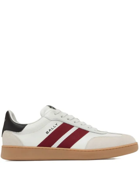Sneakerși Bally din piele cu dungi alb