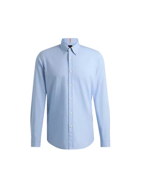 Boss Orange koszula regular z kołnierzykiem button-down niebieski