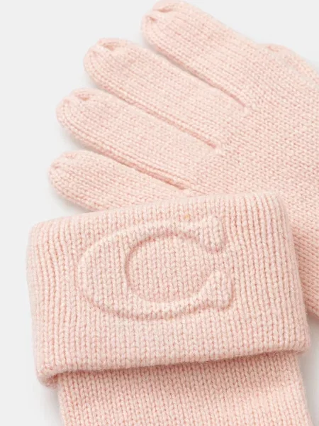 Рукавиці з додаванням вовни Coach помаранчевий