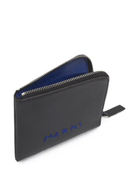 Portofel Marni cu broderie negru
