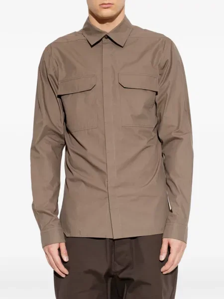 Lung cămașă Rick Owens maro