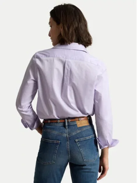 Polo Ralph Lauren košulja za žene od pamuka ljubičasta