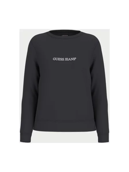 Guess Jeans bluza z aplikacją czarny