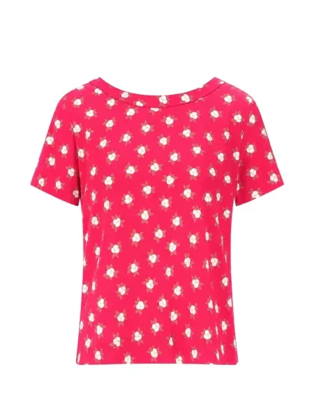 Scurt tricou Laura Urbinati cu imagine roșu