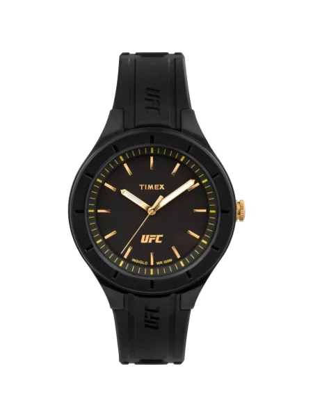 Lniany zegarek Timex czarny