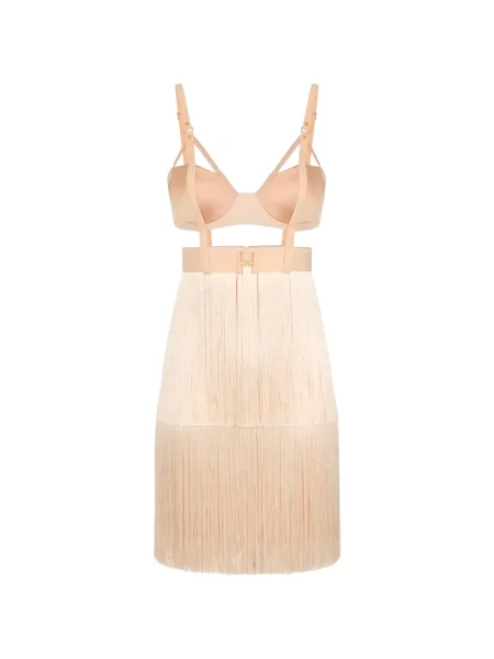 Rochie mini Elisabetta Franchi cu franjuri roz