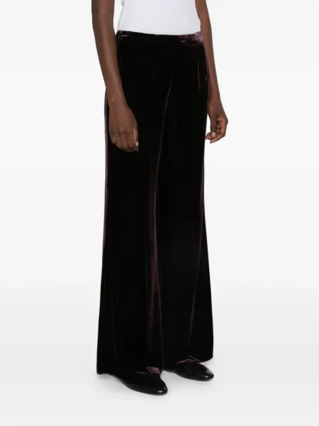 Pantaloni Forte_forte de catifea roșu