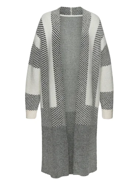 LASCANA Geacă tricotată gri alb
