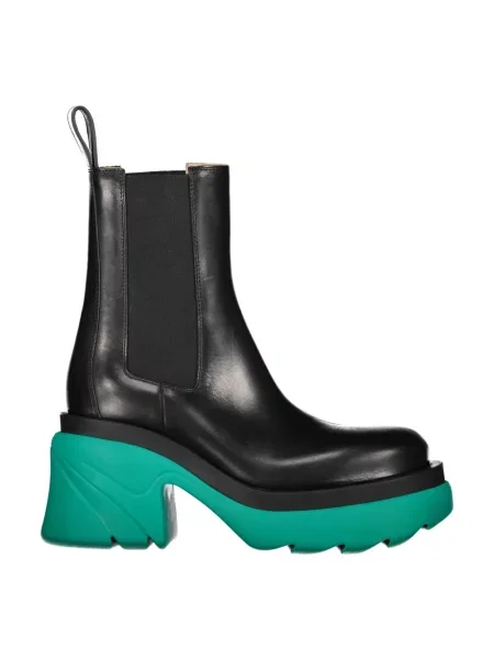 Botki Bottega Veneta skórzane czarne