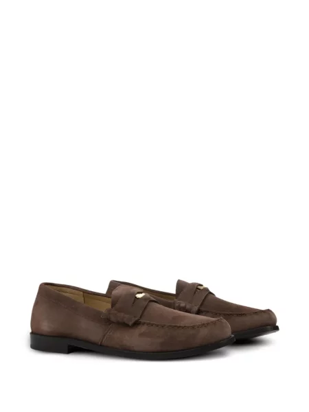 Loaferice Rhude od brušene kože s autogramom smeđa