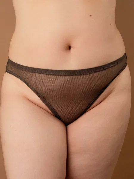 Женские прозрачные трусики сірі