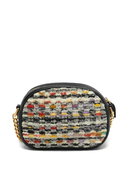 Geantă Tory Burch din tweed alb